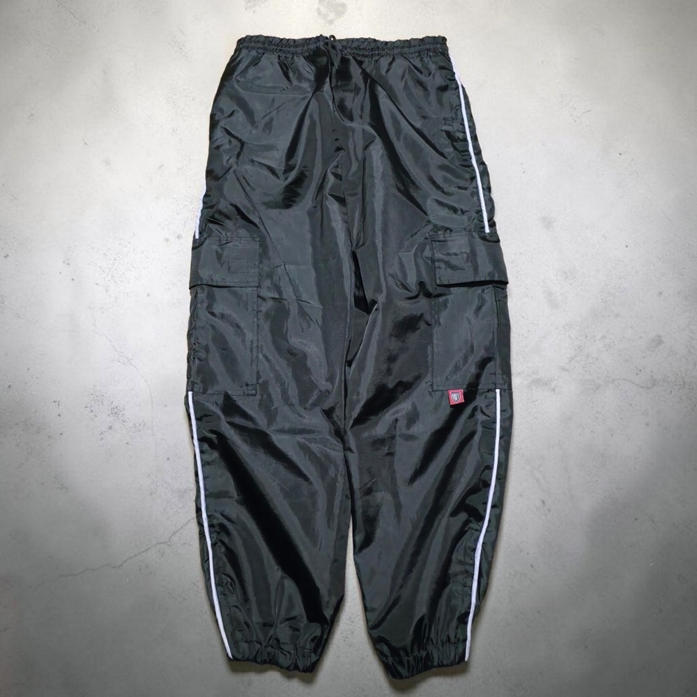 Vintage BOFF Windbreaker Pants Men's Medium Baggy Y2K Hip Hop Black Cargo